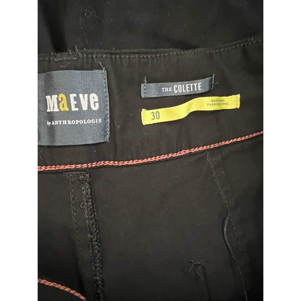 Anthropologie Maeve The Colette Wide Leg Pants Black Size 30 Trouser - Picture 5 of 6